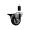Service Caster 3.5'' Maroon Poly Swivel 1-3/8'' Expanding Stem Caster with Brake SCC-EX20S3514-PPUB-MRN-PLB-138 - alternate 1